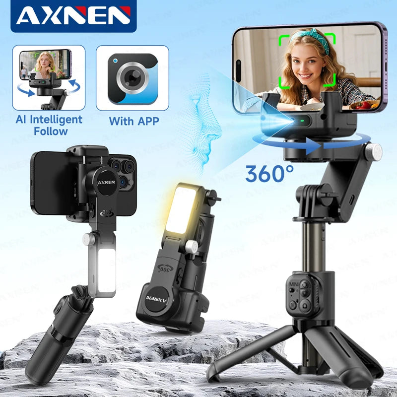 AI Tripod Auto Rotation Face Track 360°