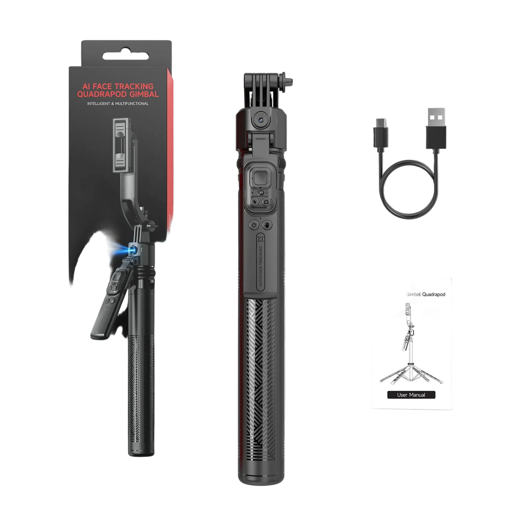 AI Smart Tripod Selfie Stick Foldable 360°